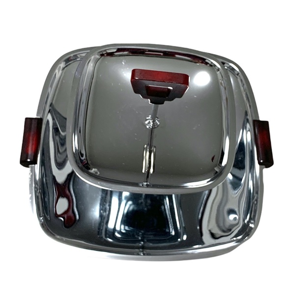 Vintage 60’s-70’s Mid-Century Modern Glo-Hill 2 Tier Chrome Serving Tray - Picture 8 of 12